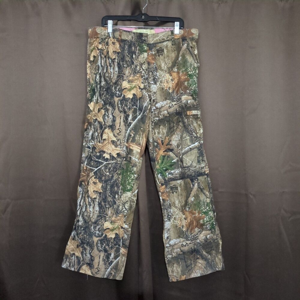 Rustic Ridge Realtree Camo Pants Womens Small Straight Leg L Forest Camouflage